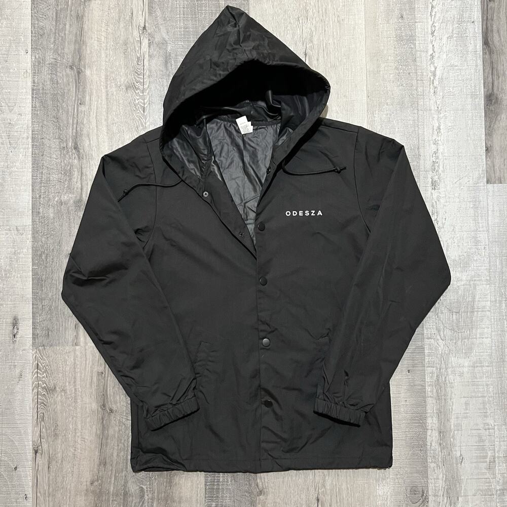 Odesza Coaches Snap Jacket Black EDM Hooded Festival Unisex Size M